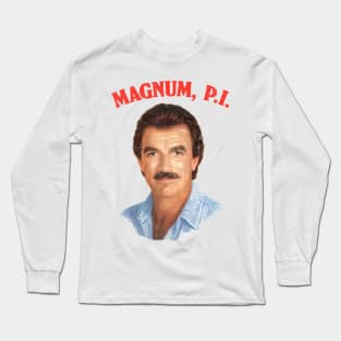 Magnum PI / Retro 80s Aesthetic Design Long Sleeve T-Shirt